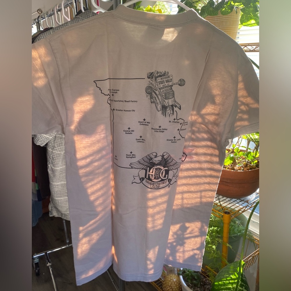 Vintage Missouri Harley Davidson khaki tee